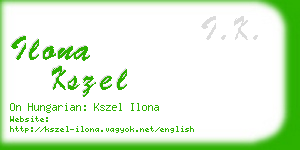 ilona kszel business card